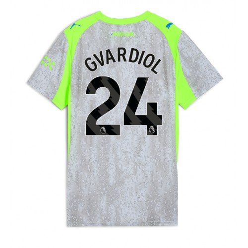 Dres Manchester City Josko Gvardiol #24 Rezervni za Žensko 2025-26 Kratak Rukav